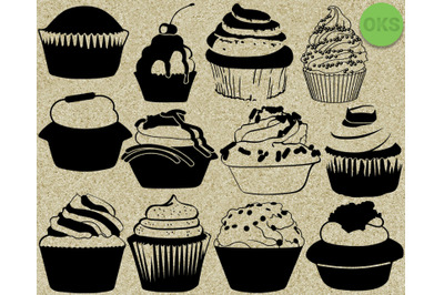 cupcake svg, svg files, vector, clipart, cricut, download