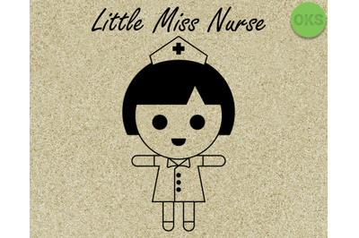 little miss nurse svg, svg files, vector, clipart, cricut, download