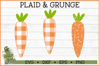 Plaid &amp; Grunge Carrot Easter SVG