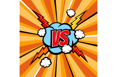 Versus battle comic vector background with halftone book texture and l