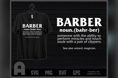 Best Barber Definition Ever Funny T-Shirt Barbershop T Shirt Design