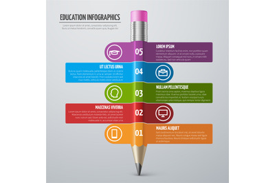 Business learning and school education vector infographic template wit