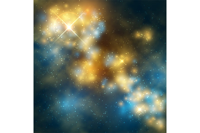 Outer space vector abstrac background with cosmic galaxy and stars