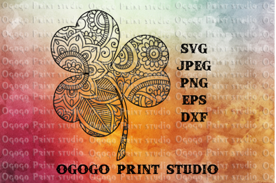 Shamrock SVG, Zentangle SVG, St Patrick&#039;s Day svg, Clover