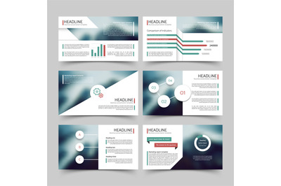 Business presentation corporate marketing report vector templates with