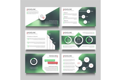 Company presentation booklet pages with abstract outdoor blurred photo