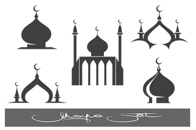 Black Mosques icons set