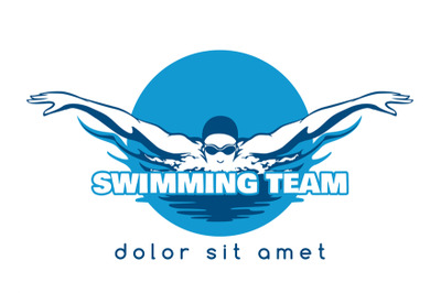 Swimming Team Vector Logo