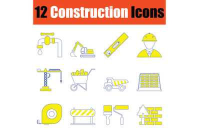 Construction icon set