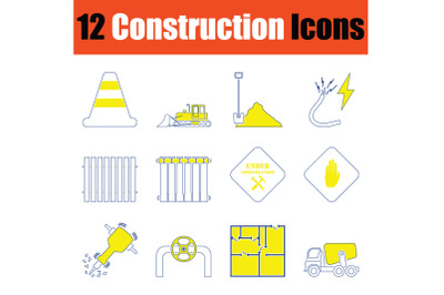 Construction icon set