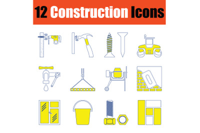 Construction icon set