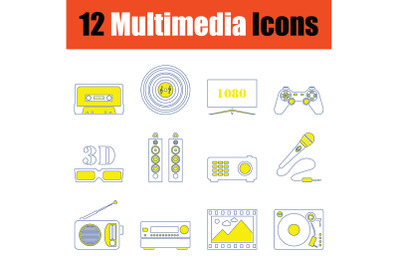 Multimedia  icon set