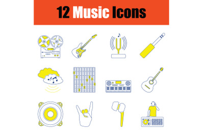 Music icon set