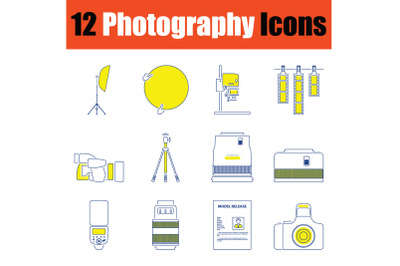 Photography icon set