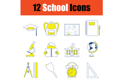 School icon set