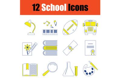 School icon set