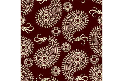 Henna tatoo paisley seamless pattern