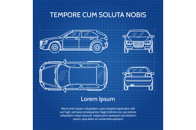 Car vector blueprint