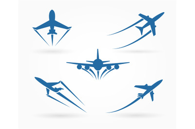 Flying up airplane icons