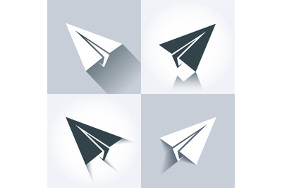 Vector paper plane icons