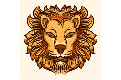 Lion head vector illustration