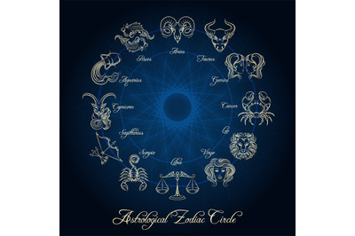 Astrological zodiac circle