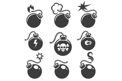 Bomb signs or bomb symbols