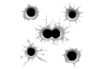 Vector bullet hole