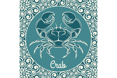 Crab logo template