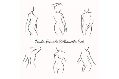 Nude female silhouette