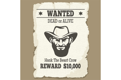 Wanted dead or alive western poster