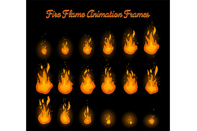 Fire flame animation for fire trap