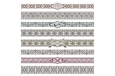 Ethnic native american border patterns