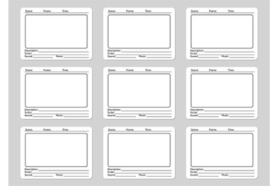 Storyboard template for film