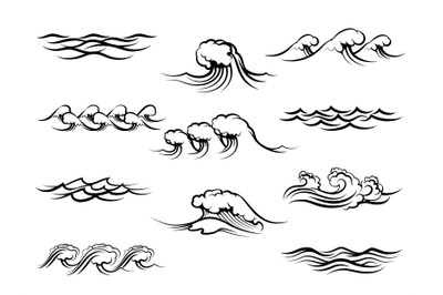 Ocean waves or sea waves