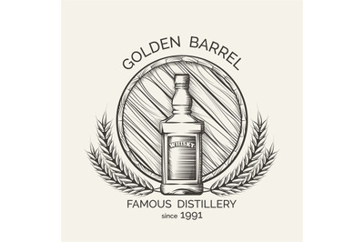 Whisky distillery emblem