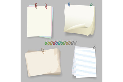 Sheets with paper clip