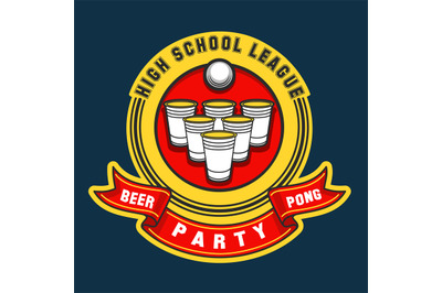 Beer pong party logo