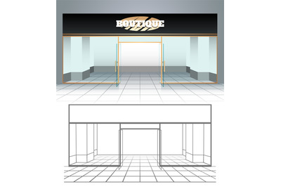 Vector shop or boutique view