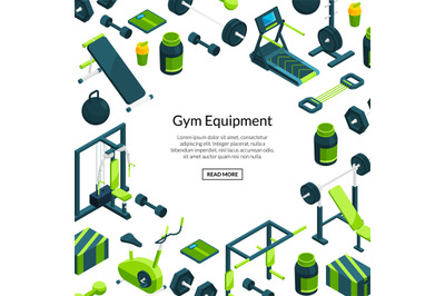 Vector isometric gym background