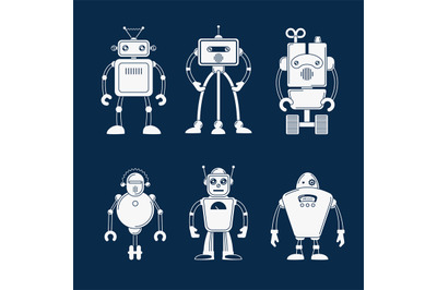 Robot vector icons