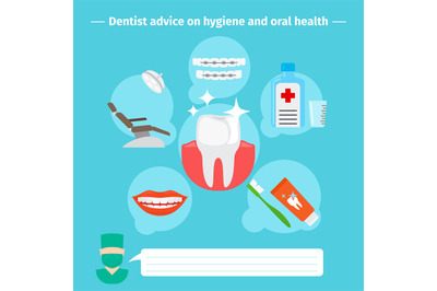 Dental health care infographic concept