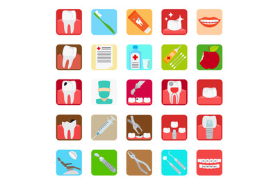 Dental clinic services  icons