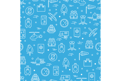 Aviation or airport seamless pattern design