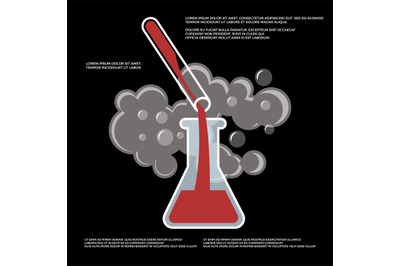 Chemistry&2C; chemical experiment vector poster design