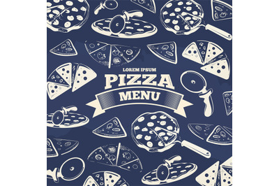 Vintage pizza menu cover design