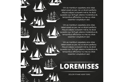 Sailboats poster design