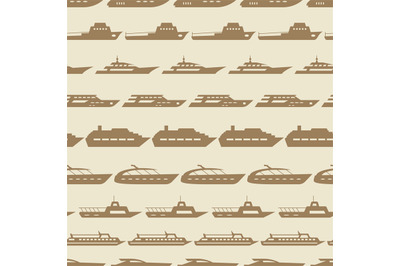 Ships and boats vintage seamless pattern