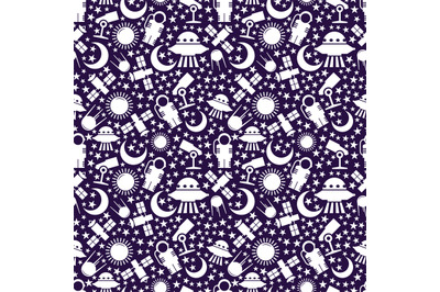 Space or astronomy seamless pattern