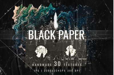 Halloween overlays, black paper grunge textures